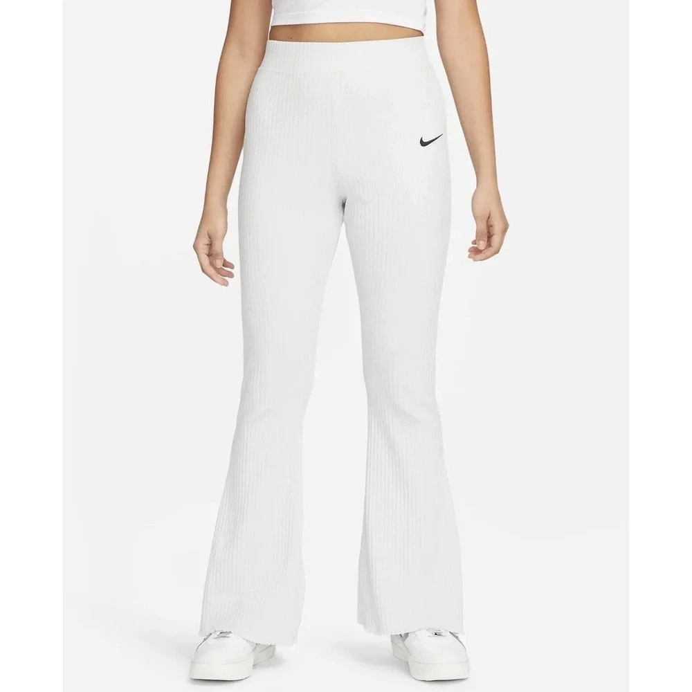 $80 Nike Women's‎ XL Sportswear High Waisted Ribbed Jersey Pants DV7868-025 NWT